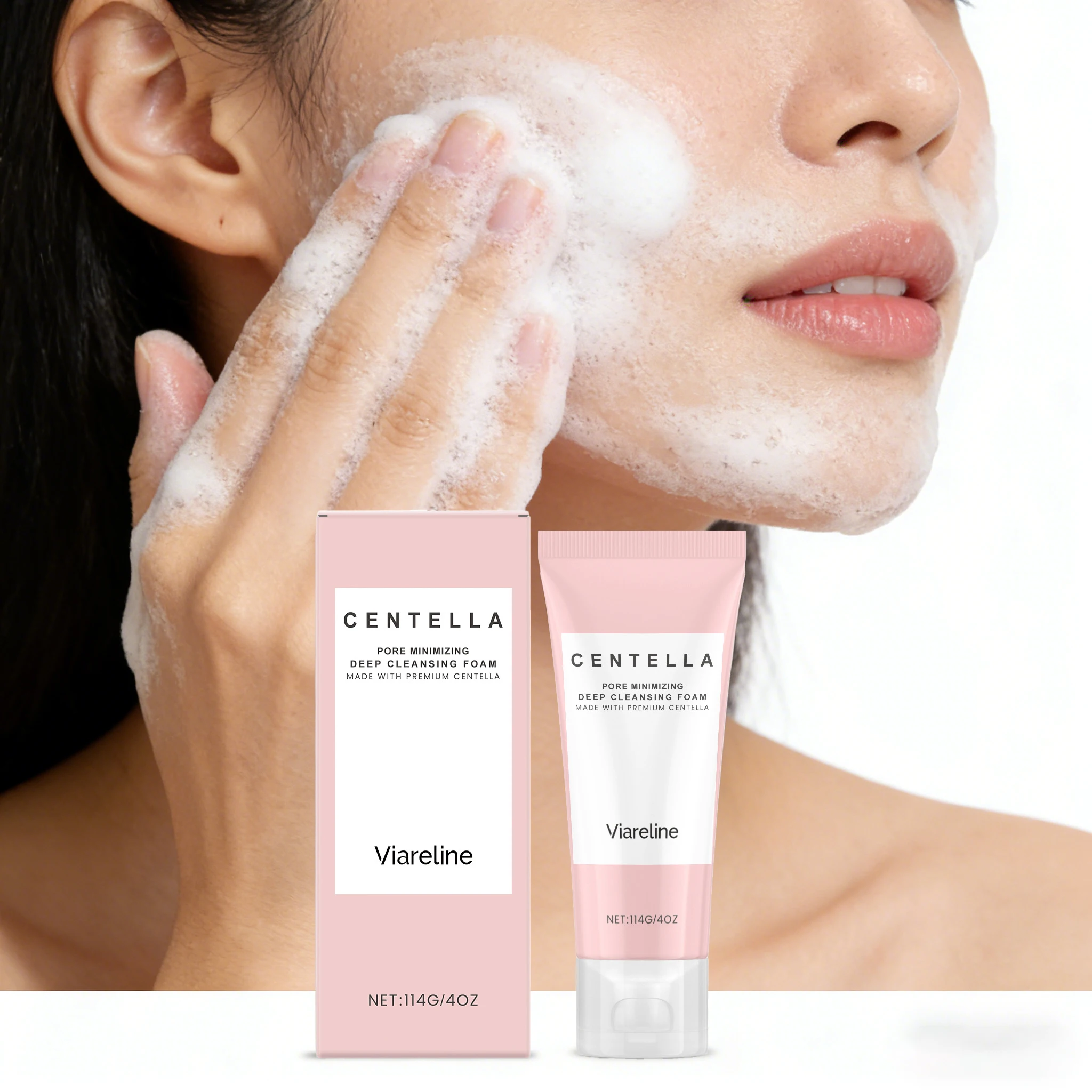 

114г Гель для умывания с центеллой: глубокое очищение пор, увлажнение, успокоение покраснений, без ощущения стянутости, ежедневное использование