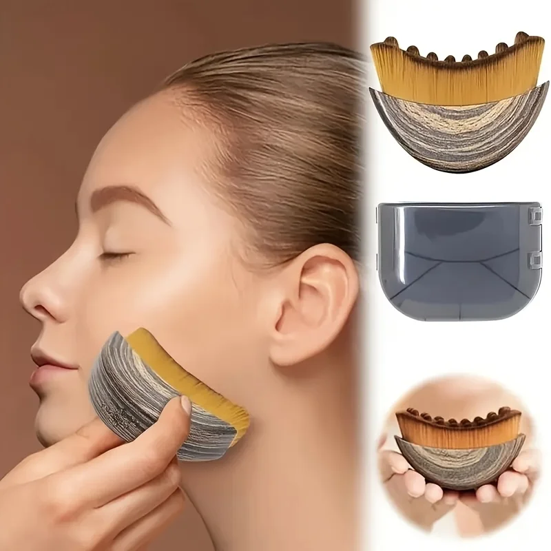 Masajeador facial ultrasuave multifuncional y cepillo de limpieza con estuche de almacenamiento: cabezal ovalado ergonómico, cerdas de nailon