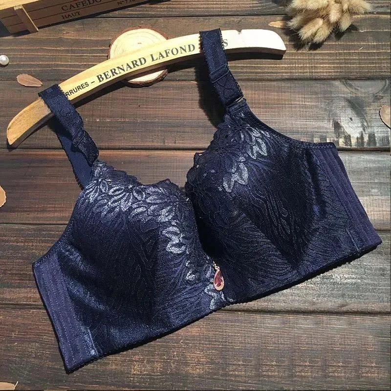 Czarny Biały Duży Biust Biustonosze dla kobiet bielizna push up 80 85 90 95 100 105 110 115 C D DD E miseczka bralette seksowna koronka bh BHS C3311 — zdjęcie 2