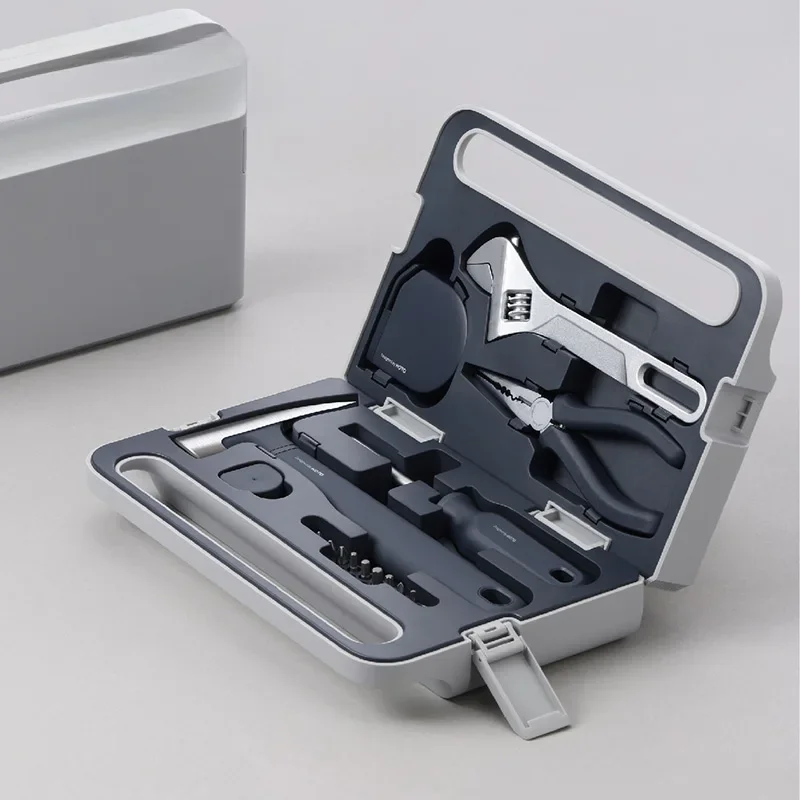 Hoto manual toolbox conjunto de ferramentas de mão chave de fenda portátil martelo fita métrica