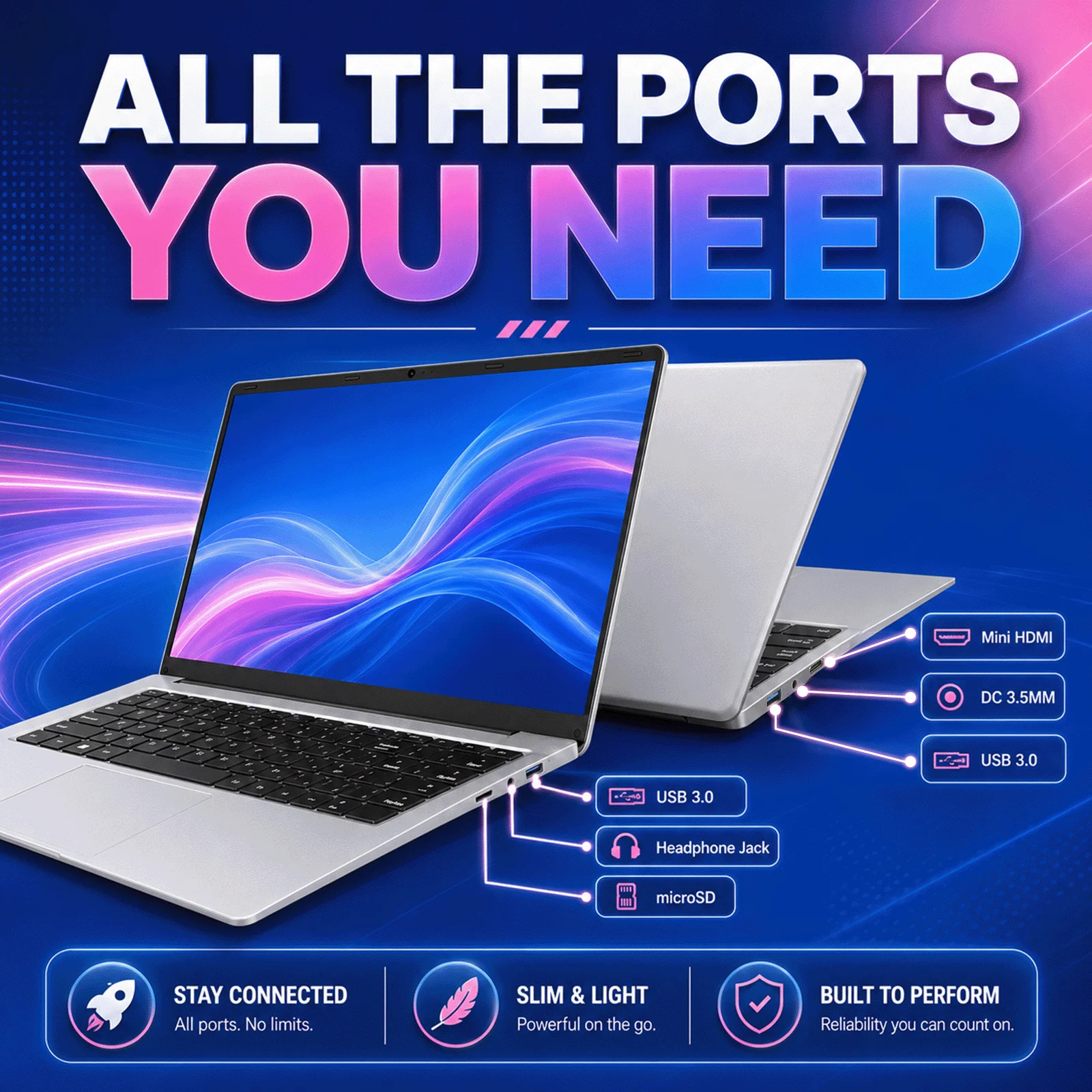 15.6" Laptop Computer Intel N3710 Quad Core Processor 12GB RAM 256GB SSD Notebook Windows 10 Pro PC FHD 1080P IPS Display WiFi 2.4G/5G Bluetooth 5.2 Slim Lightweight Laptop for Student Business Office Home Use Multilingual system DE FR IT ES