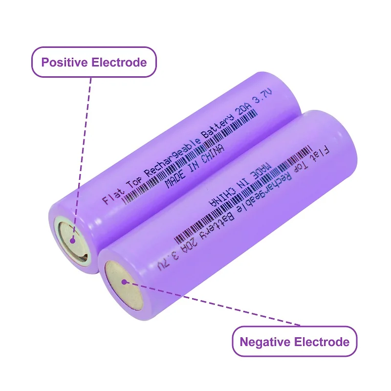 8 Uds 20A 18650 baterías de iones de litio 600mAh batería de litio recargable parte superior plana para todos los juguetes electrónicos linterna faros