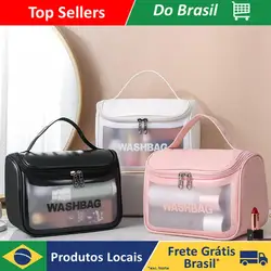 Bolsa Necessarie Transparente WashBag Impermeável