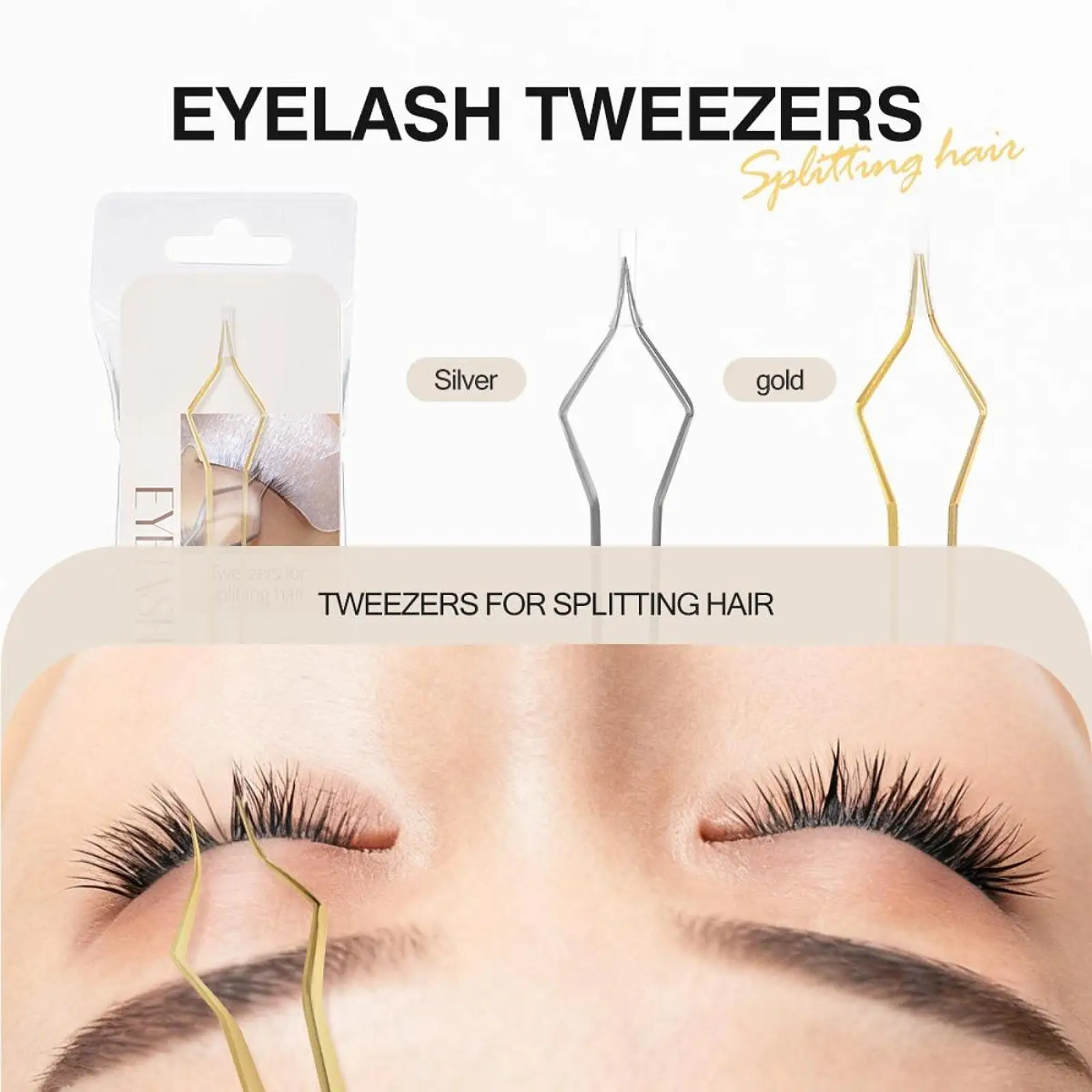 Pinzette per extension ciglia Pinzette per ciglia leggere portatili ergonomiche Pinzette per ciglia professionali per estensioni delle ciglia