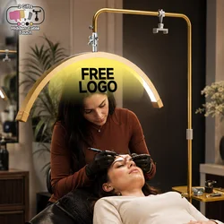 Hidden Cable Free LOGO Half Moon Lash Light for Eyelash Extensions Esthetician Professional Beauty Salon LED Floor Lamp Studio