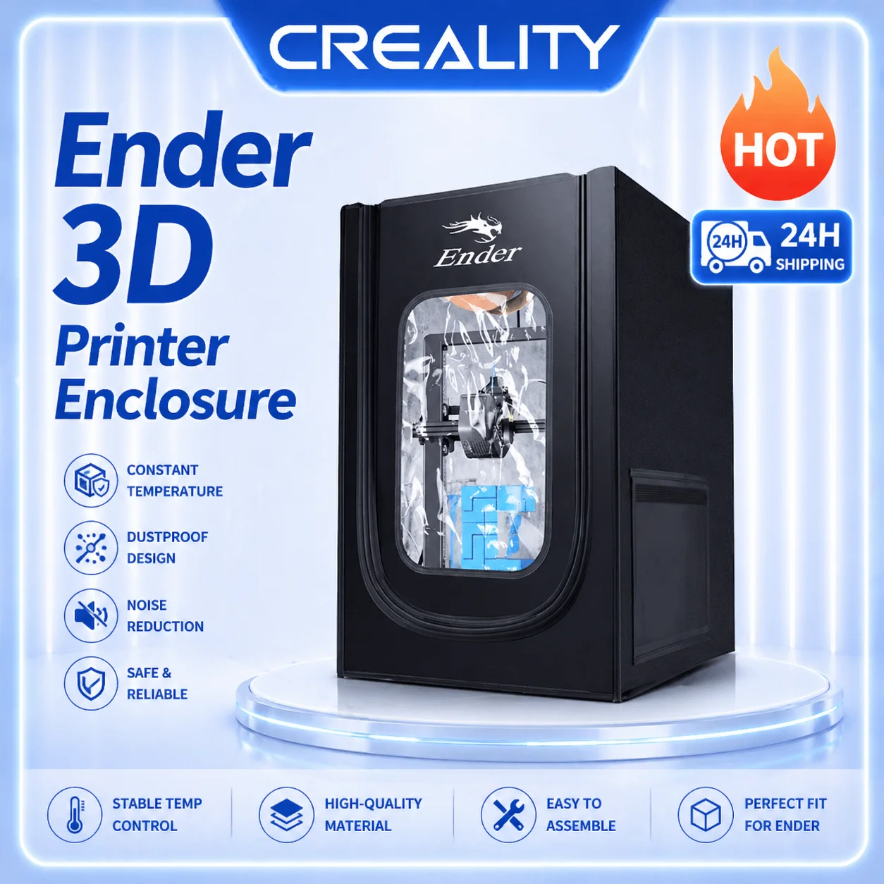 

Creality Ender Enclosure Upgrade Fireproof Dustproof Constant Temperature 3D Printer Parts Protective Cover for Ender-3 Series
