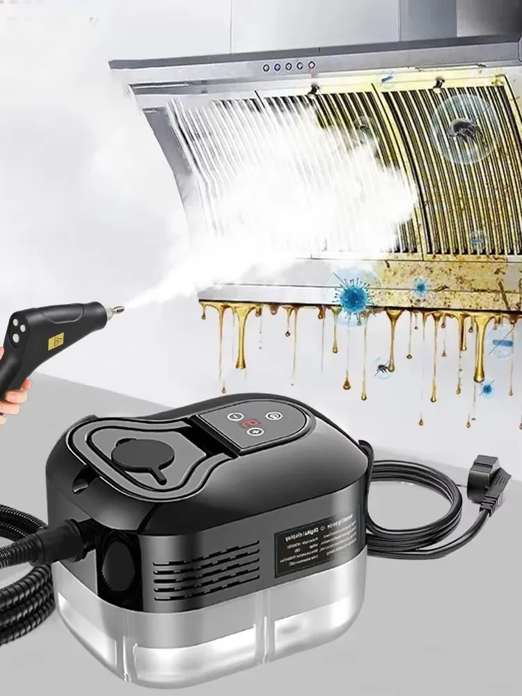 2500-W-Dampfreiniger, tragbar, handlich, mit 6 einstellbaren Geschwindigkeitsstufen, Hochtemperatur-Dampfreiniger mit Druckfunktion, 1200-ml-Wassertank mit großem Fassungsvermögen, mit Bürstenköpfen