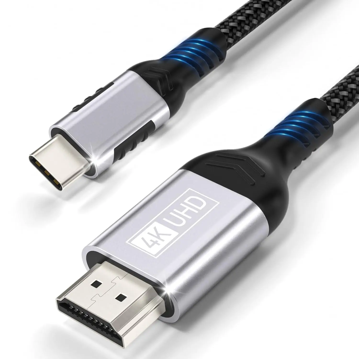 Cable USB C a HDMI 4K de 2 m, cable Thunderbolt 4/3 de Tipo-C a UHD HDMI compatible con iPhone 17, 16 Pro Max/15 Pro, MacBook Pro/Air, iMac, iPad Pro/Air, Samsung Galaxy S24/S23 Ultra