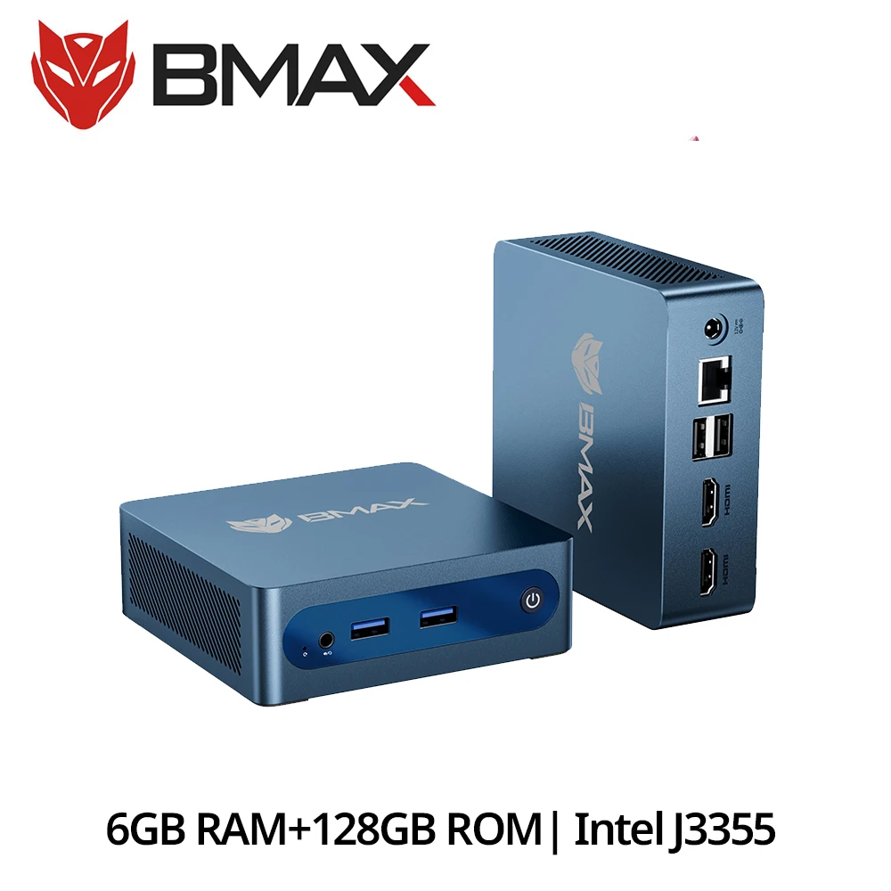Bmax B1 Plus Windows 11 Pc Intel J3355 6GB RAM 128GB ROM HDMI USB Wifi Support 4K@60Hz Intel Hd Graphics 500 Mini Pc