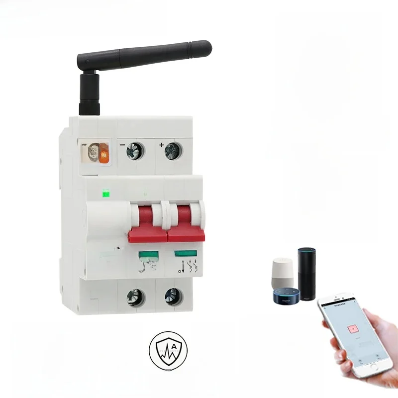 Tuya Smart Life WLAN DC Smart Leistungsschalter 12V 24V 48V Überlast- und Kurzschluss-Schutz mit Alexa Google Home für Smart Home