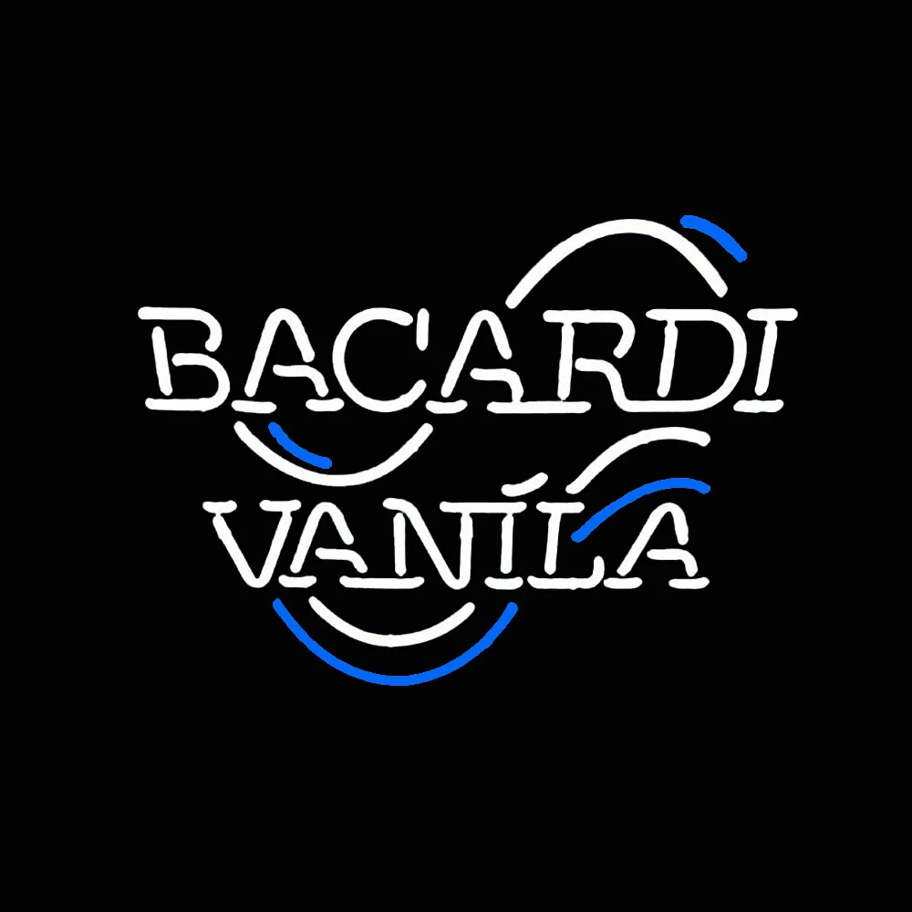 BACARDE VANILAA Beer Neon Light Sign Custom Handmade Real Glass Tube Bar Company Store Advertise Wall Decor Display Lamp 17