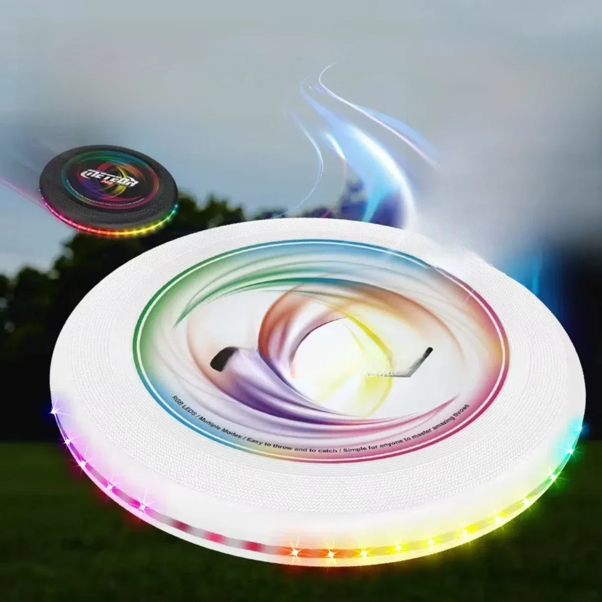 Soucoupe volante colorée Led, jouets de loisirs en plein air, jeu Portable, compétitions de disques volants, disque de plage lumineux Led pour Sport