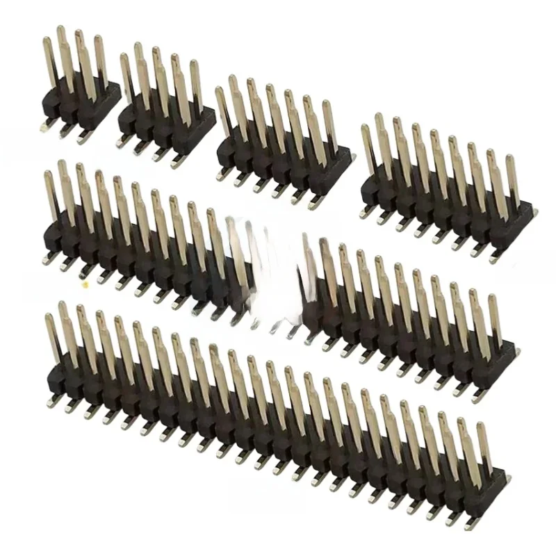 10szt 2.54mm /2.0mm /1.27mm Skok SMD SMT Dwurzędowe męskie złącze PIN 2*2/3/4/5/6/7/8/10/12/20/40/50 PIN Strip Connector — zdjęcie 2