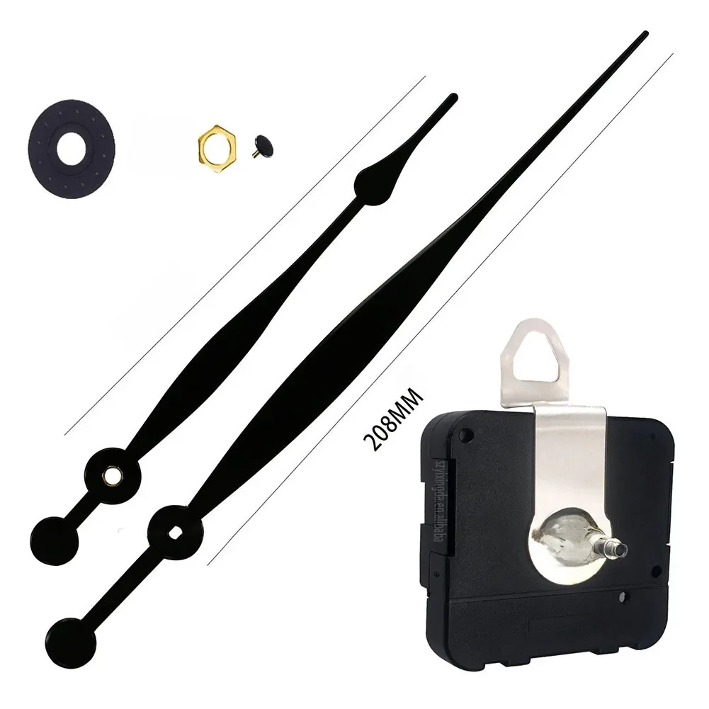 Bricolage couple élevé Quartz contrôlé horloge mouvement moteur mécanisme longues mains bricolage haute couple horloge mouvement décoratif horloge murale