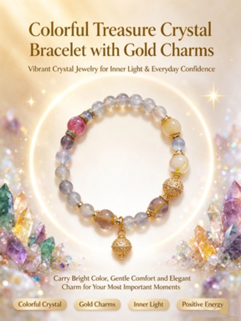 Elegant Pastel Multi Gemstone Wrist Bracelet, Flexible Elastic Stretch Cord, Sparkling Mixed Crystal with Gold Accents, Stackable Bracelet, Christmas Gift Idea for Lovers