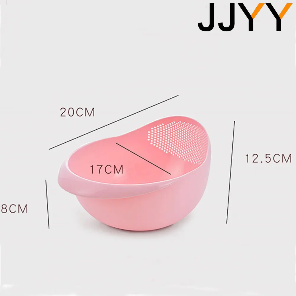 JJYY Rice Sieve Plastic Colander Sieve Rice Washing Filter Strainer Basket Kitchen Tools Food Beans Sieve Fruit Bowl Drainer