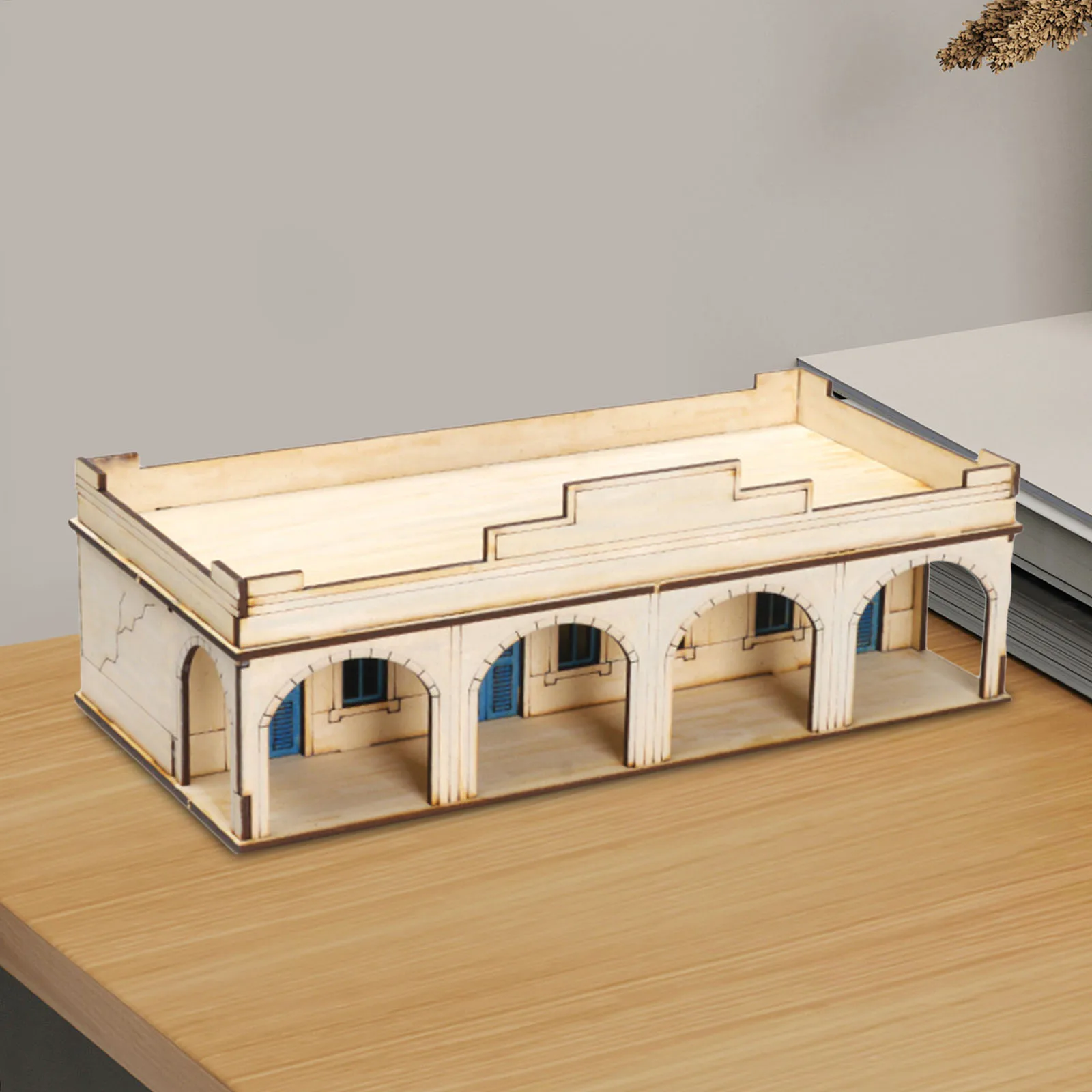 Kit di architettura in legno in scala 1/72 Rompicapo Puzzle 3D Modello di casa da costruzione Artigianato unico per la decorazione Regalo Adolescenti Adulti