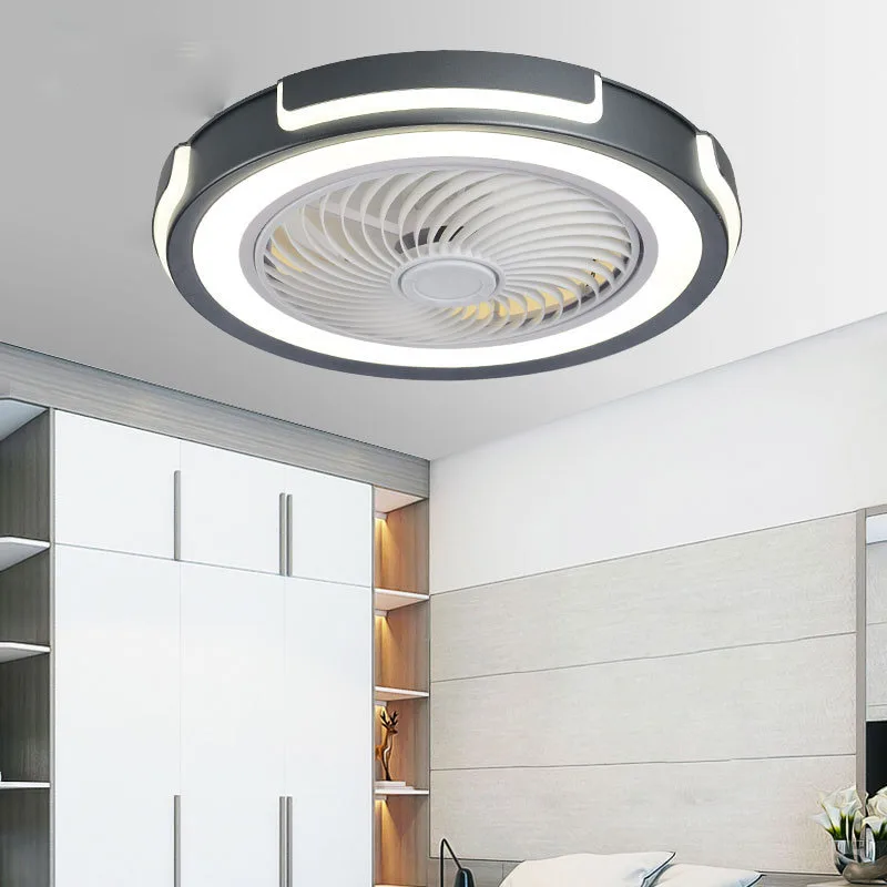 

Ultra thin ceiling fan lamp bedroom ceiling fan lamp dining room invisible fan modern simple integrated ceiling lights with fan