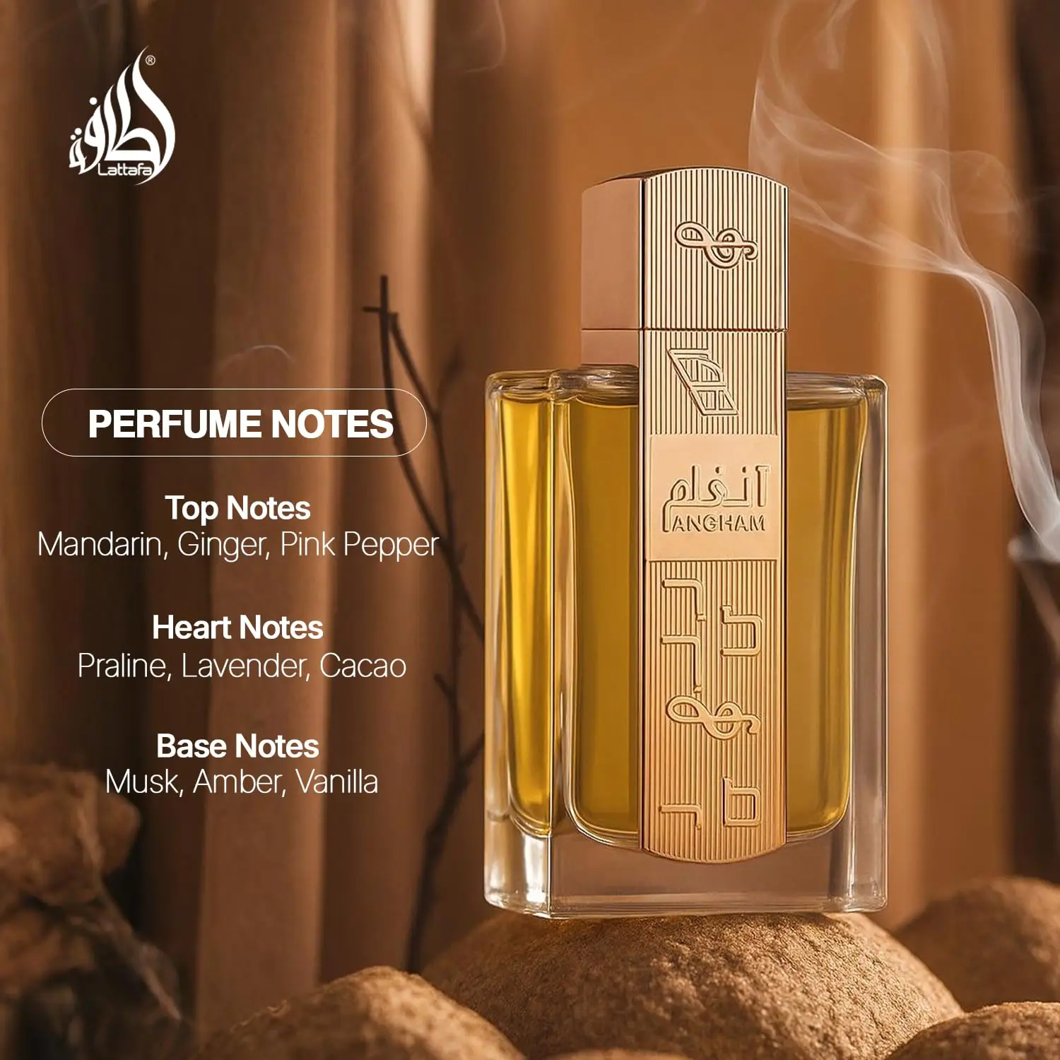 Lattafa Angham - Citrus, Lavender, Musk, Amber, Vanilla - Eau de Parfum Aroma Tahan Lama untuk Unisex, 3.40 Ons / 100 ml