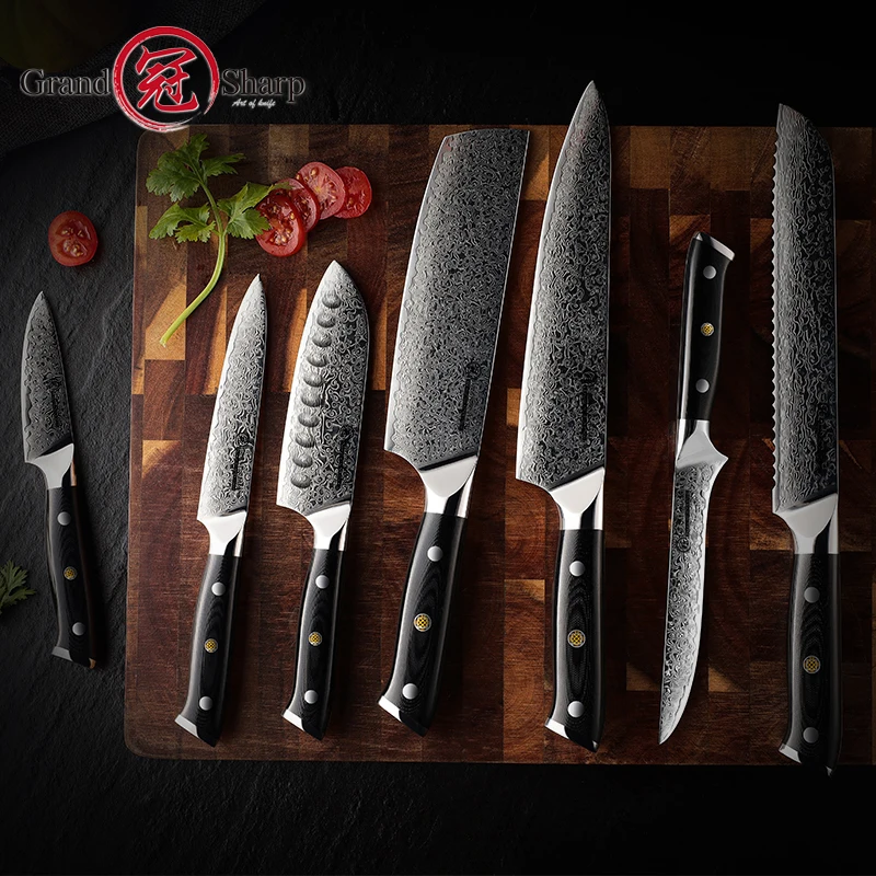 Damascus Chef Knife Japanese Damascus Steel Japanese Kiritsuke Boning Paring Kitchen Knives Butcher Cooking Tools Gift Box