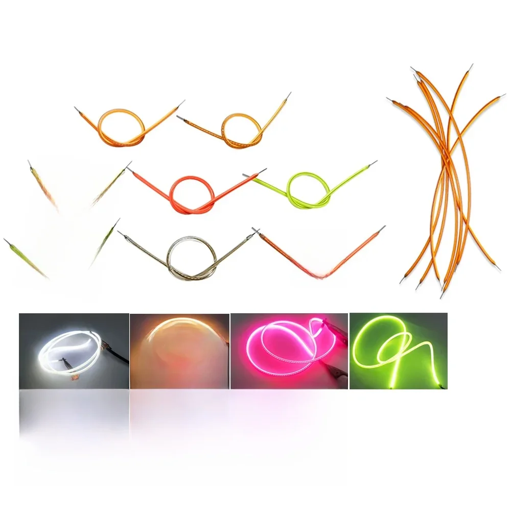 Ampoule Edison à Filament souple Led, Diodes flexibles, DC3V 38 60 80 95 130 145 185 200 255 300 360 450 460mm, lampe de décoration DIY