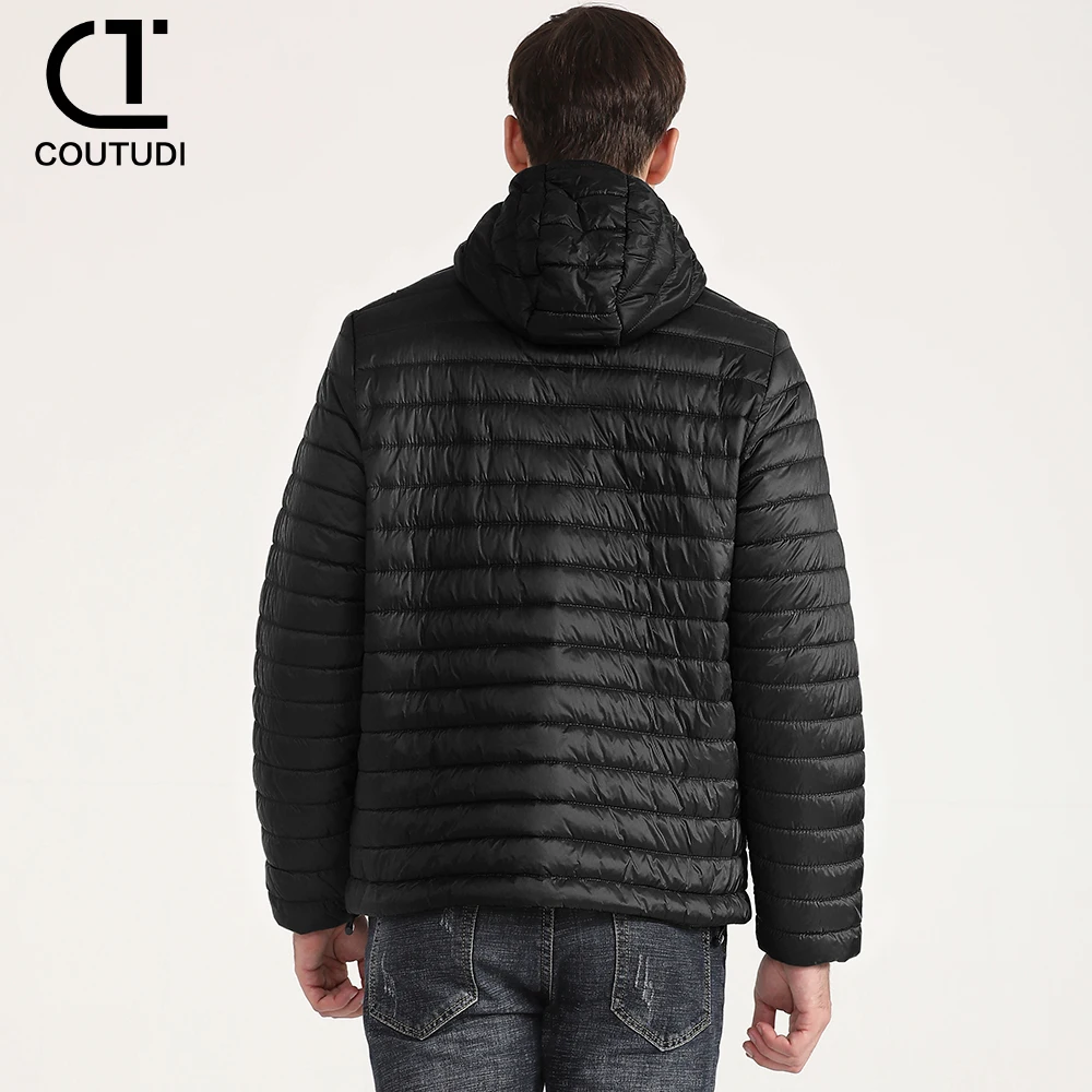 COUTUDI-Chaquetas acolchadas ligeras para hombre, parka cálida, abrigo a prueba de viento, ropa de abrigo informal, moda de otoño e invierno, 2024