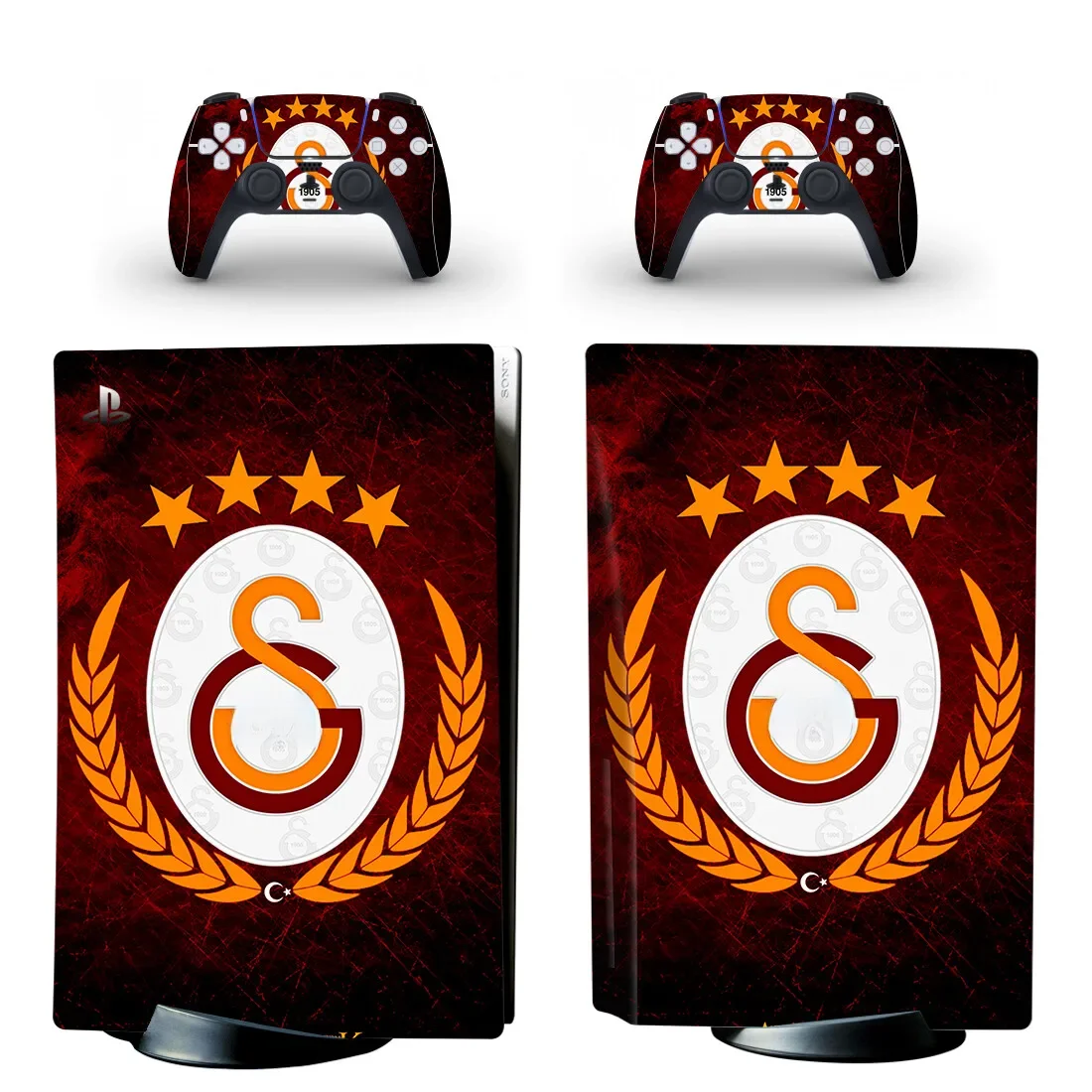 Nouveau Football PS5 disque peau autocollant couverture pour Console et 2 contrôleurs PS5 disque peau autocollant vinyle