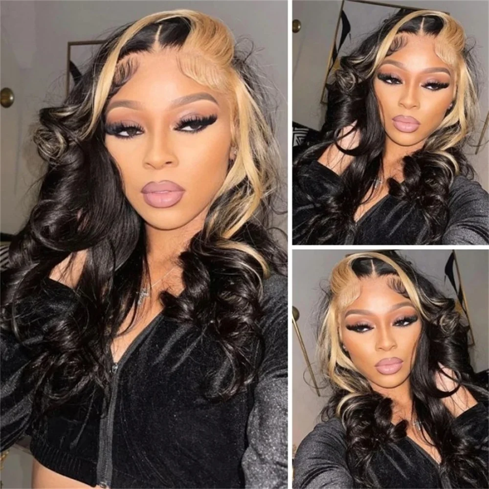 تسليط الضوء على 13x6 HD الدانتيل الشفاف الباروكات الأمامية باروكة من شعر طبيعي للنساء السود البرازيلي الأسود مع العسل باروكة من شعر طبيعي أشقر #4