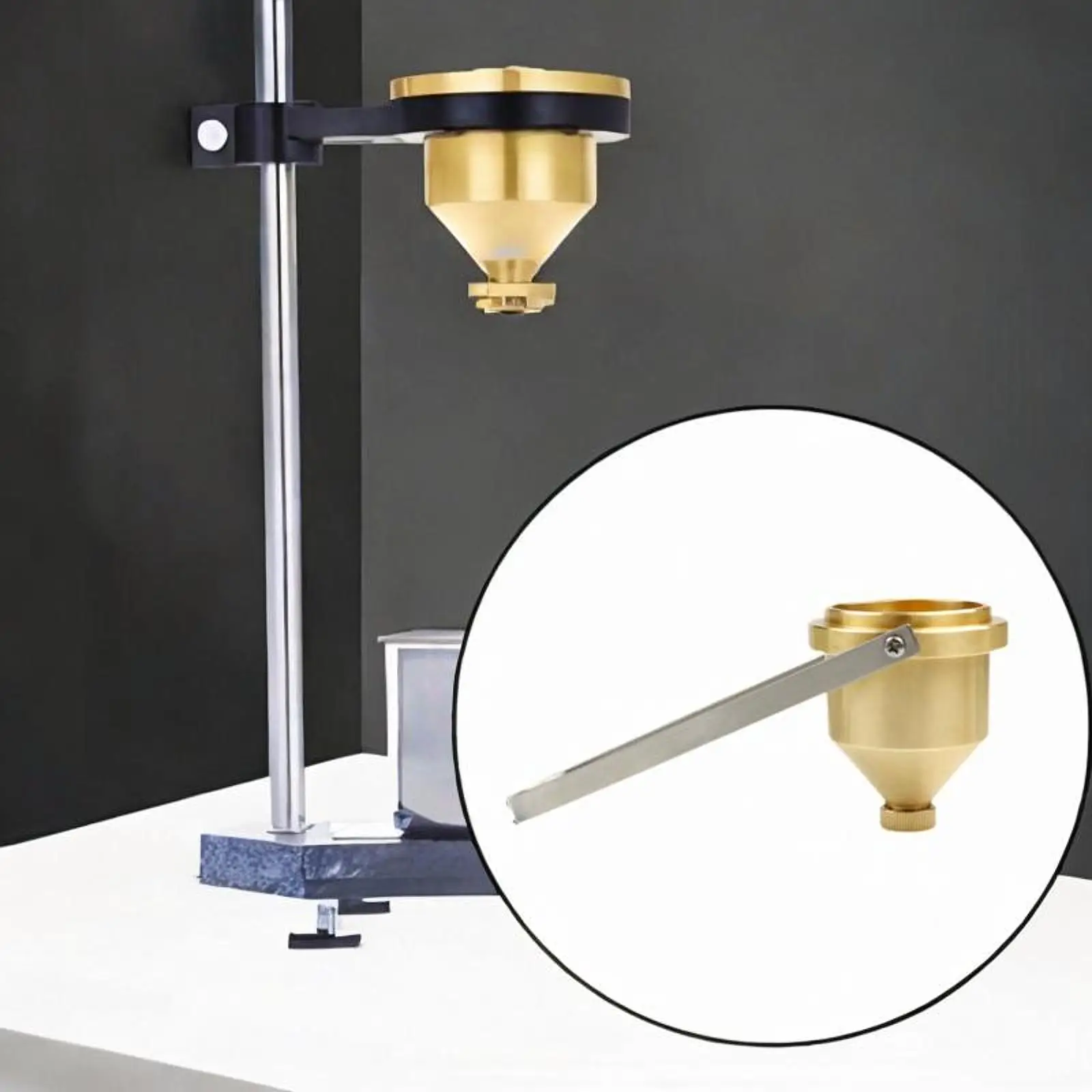 Desktop Paint Viscosity Cup Lightweight Sturdy Single Cup Copper Professional Sturdy for Test Viscosity #4 100ML Cup Viscometer