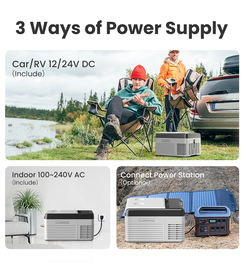 Alpicool CL9 9L Auto-Kühlschrank 12V Kompressor-Kühlbox Mini-Gefrierschrank 12/24V DC 100-240V AC Tragbarer Kühler für Camping und Reisen – Detail 6