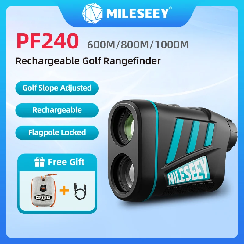 Mileseey PF240 Telescope Laser Range Finder Rechargeable 600MMonocular Rangefinder Speed Angle Measure For Golf Hunting