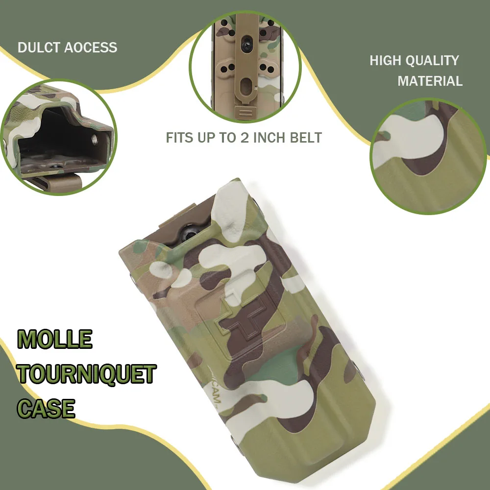 

Tactical Tourniquet First Aid Kit Portable Tourniquet Storage Bag Tourniquet Holder for Duty Belt Molle Equipment Police Gear