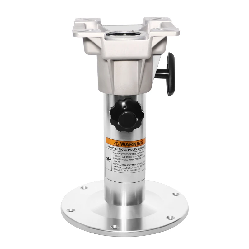 

Алюминиевое основание морского сиденья с регулируемой высотой, запираемое основание, регулируемая высота 13–18 дюймов, подходит для лодок и автофургонов