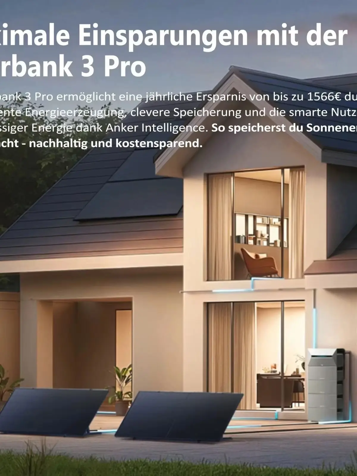 Anker SOLIX Solarbank 3 E2700 Pro mit 4×500W Solarmodule, verschiedene Kombinationen 0%VAT