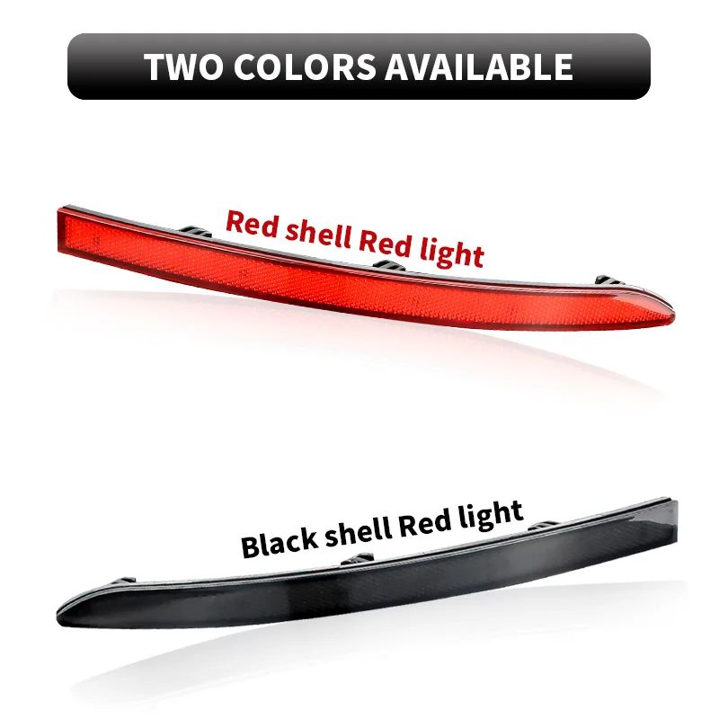 2PCS For VW Tiguan 2007 2008 2010 2011 2012 2013 2014 2015 2016 LED Car Rear light Bumper Reflector Lens Stop lamp Brake Lights