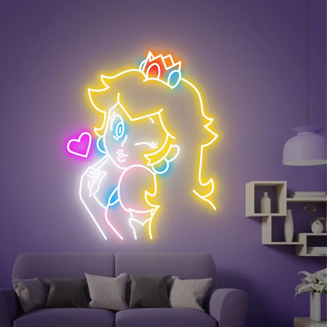 

Princess Neon Sign Cartoon Anime Princess Neon Sign Kids Room Decor Bedroom Art Decor Gifts for Anime Lover