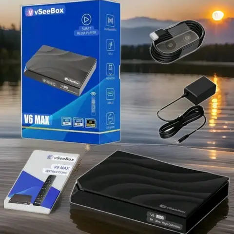 vSeeBox V6 MAX 2026 8K Streaming Box | 64GB NEW SEALED | FREE-SHIPPING | Authorized Distributor