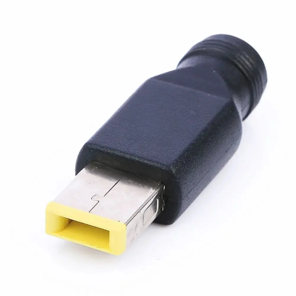 Connecteur adaptateur pour ordinateur portable Lenovo ThinkPad, convertisseur, prise de chargeur d'alimentation, extrémité ronde à carrée, 5.5 × 2.1mm, 2.5mm