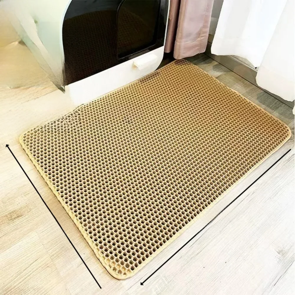 Dupla camada impermeável Cat Litter Mat, Pet Litter Box, WC Box, Eva, tamanho grande
