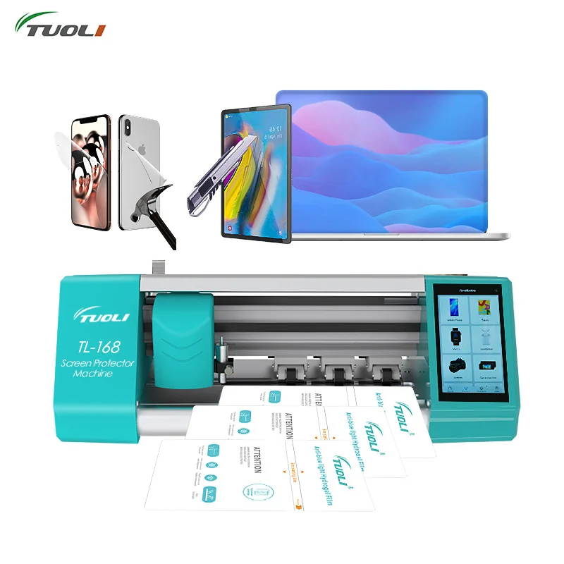 

Tuoli TL168 Intelligent Any Phone Models Film Hydrogel Screen Protector Cutting Machine