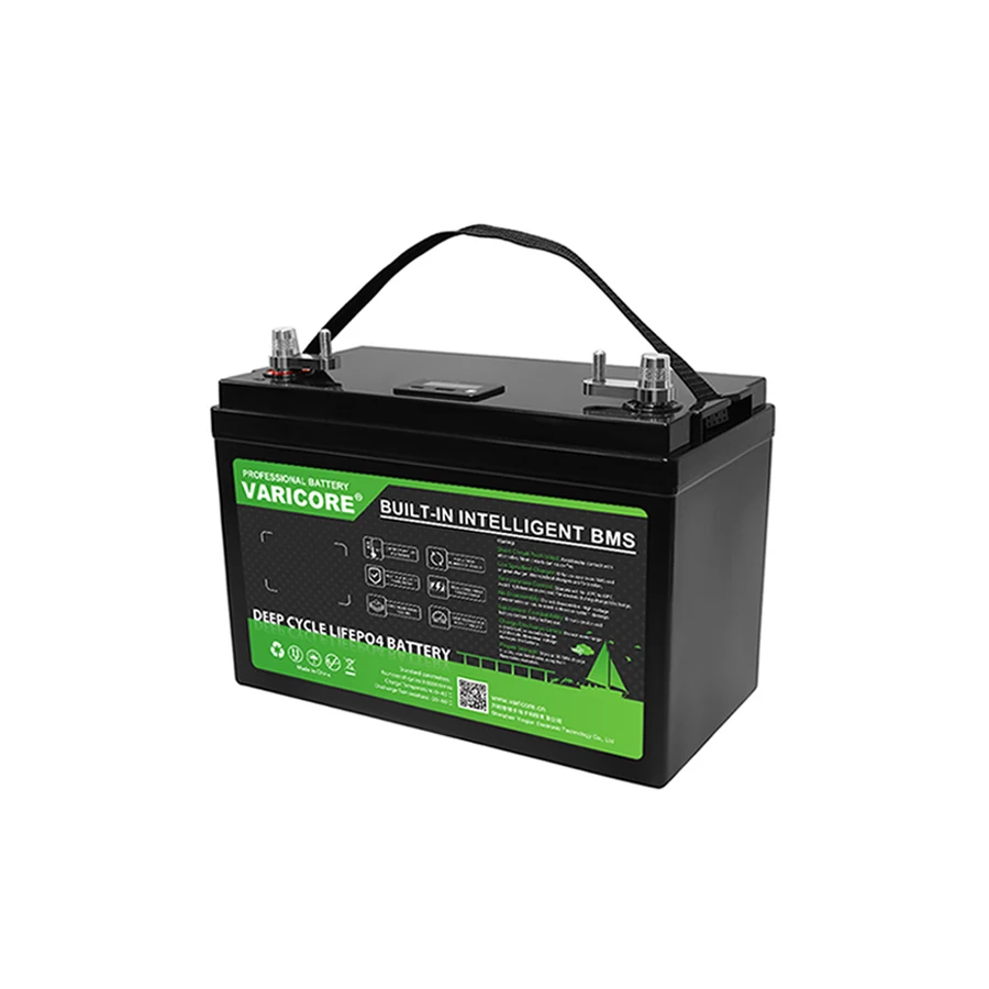 VariCore Lithium-Eisenphosphat-Batterie, 12 V, 120 Ah, Integriertes BMS, Deep Cycle, für Solaranwendungen, Wohnmobile, Boote und netzunabhängige Systeme