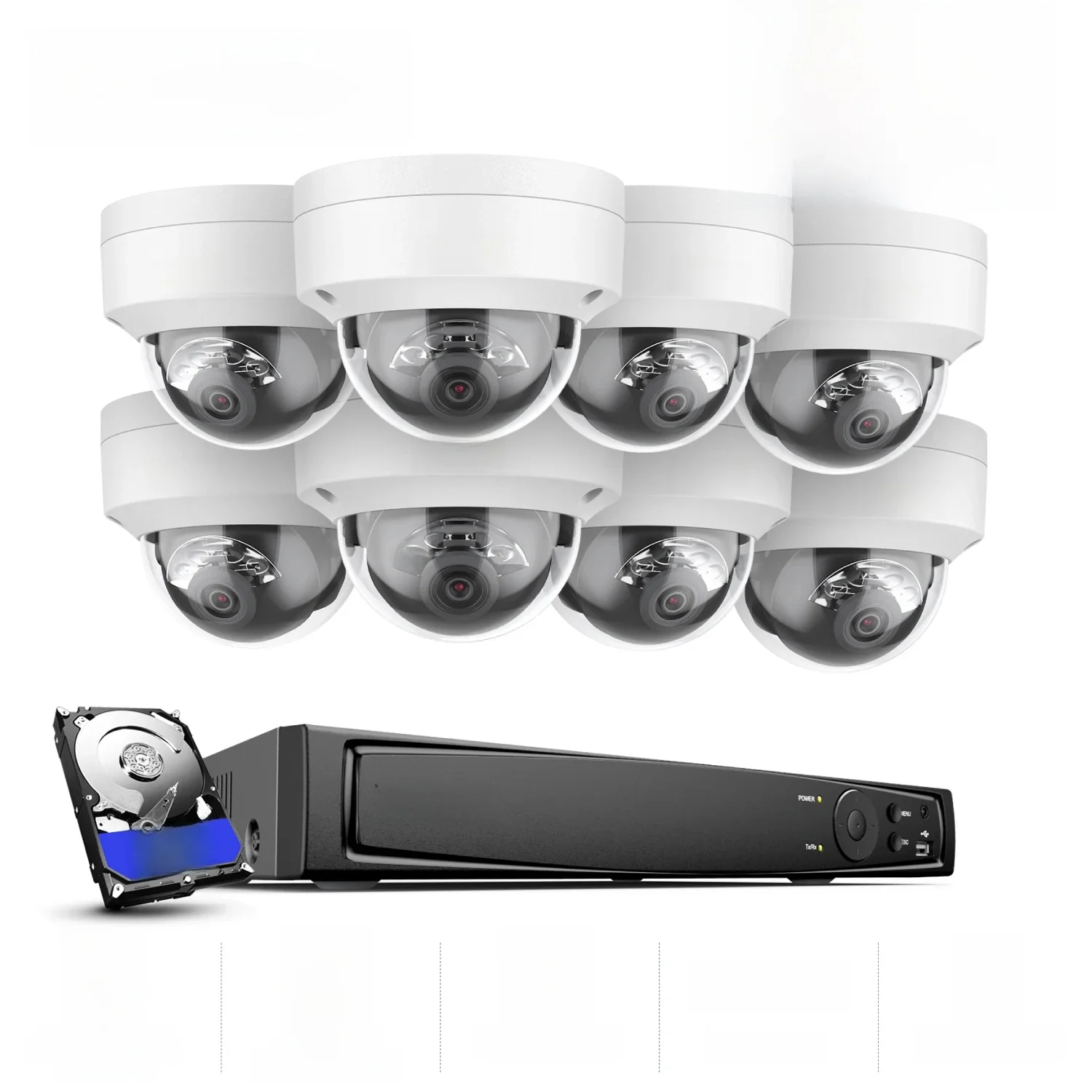 Annke 4K 8ch Poe Netwerk Video Surveillance Systeem Nvr Recorder Met 8Pcs 4Pcs 8mp Audio Opname Beveiliging Ip Camera - afbeelding 2