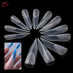 TP 120Pcs Matte Dual Nail Forms Pyramid Extension Poly Nail Gel Nail Forms Full Cover Nail Molds 12 Sizes for Solid Nail Gel
