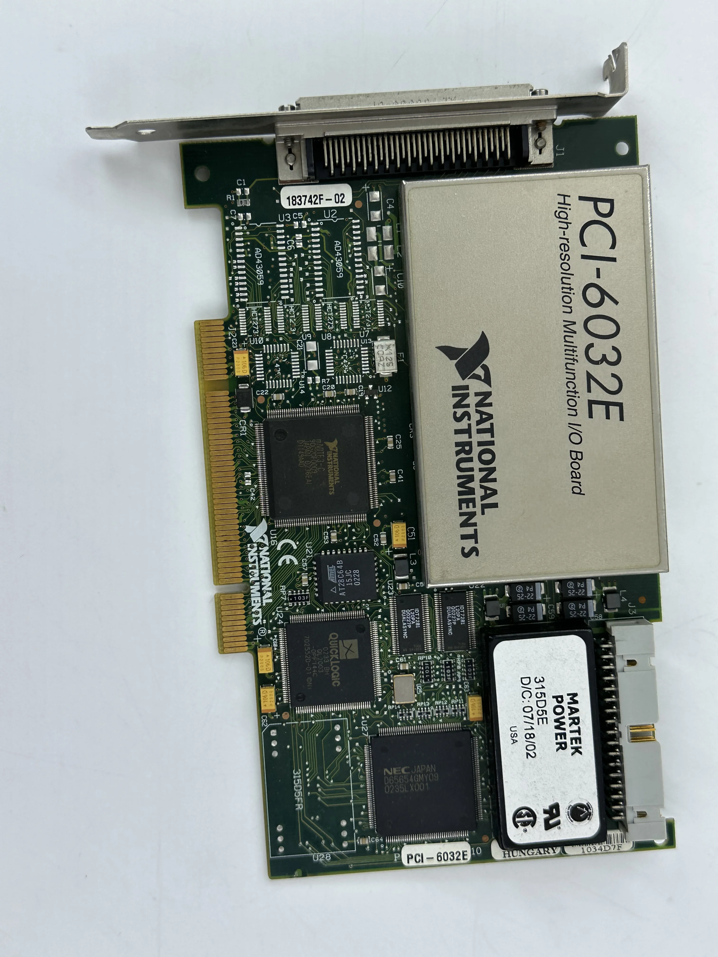 NI PCI-6032E High Resolution Multifunction IO Board 183742C-02 Tested