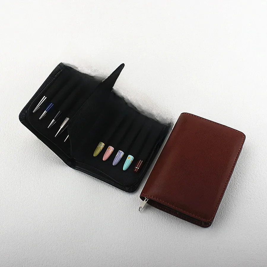 Wyświetlacz pióra wiecznego 10 miejsc Uchwyt PU Skórzany schowek Kolekcjoner Organizer Pudełko Artykuły papiernicze Szkolne artykuły biurowe Torba — zdjęcie produktu 7