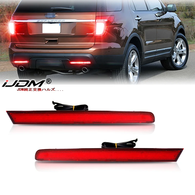 

Автомобильный светодиодный отражатель заднего бампера для Ford Explorer 2011 2012 2013 2014 2015, задний тормозной противотуманный фонарь, автоаксессуары
