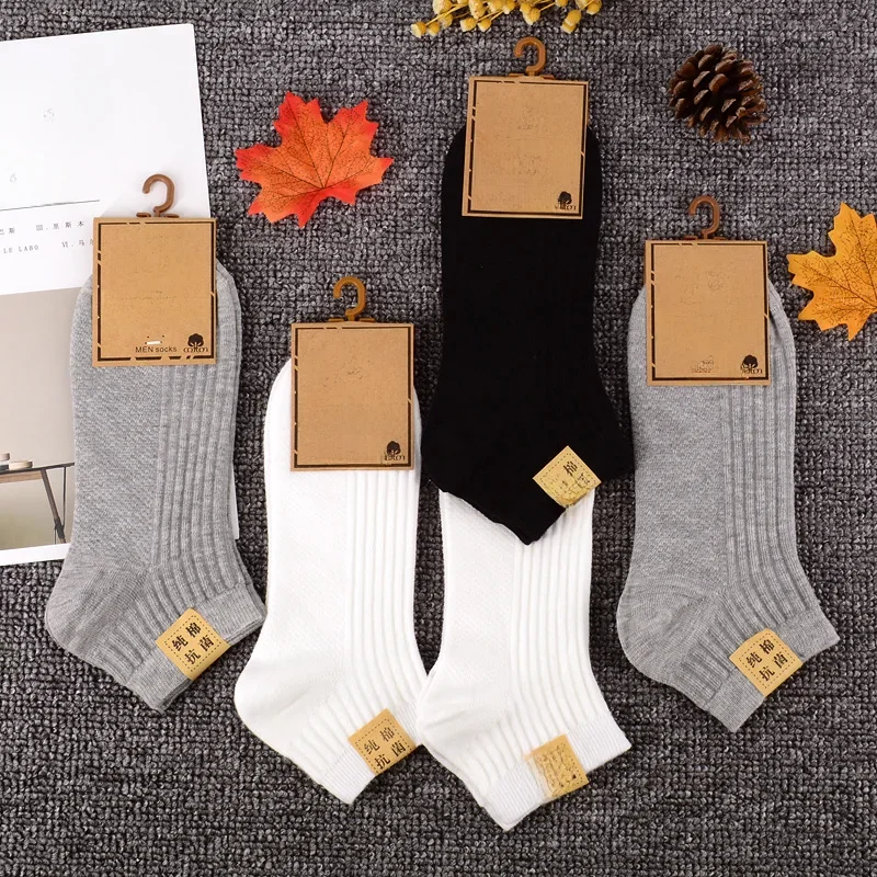 2 Pairs 1 Lot kobiety skarpetki oddychające skarpetki jednokolorowe krótki głęboki dekolt skarpety biały czarny Calcetines Mujer 100 bawełna Sox Soks — zdjęcie 2
