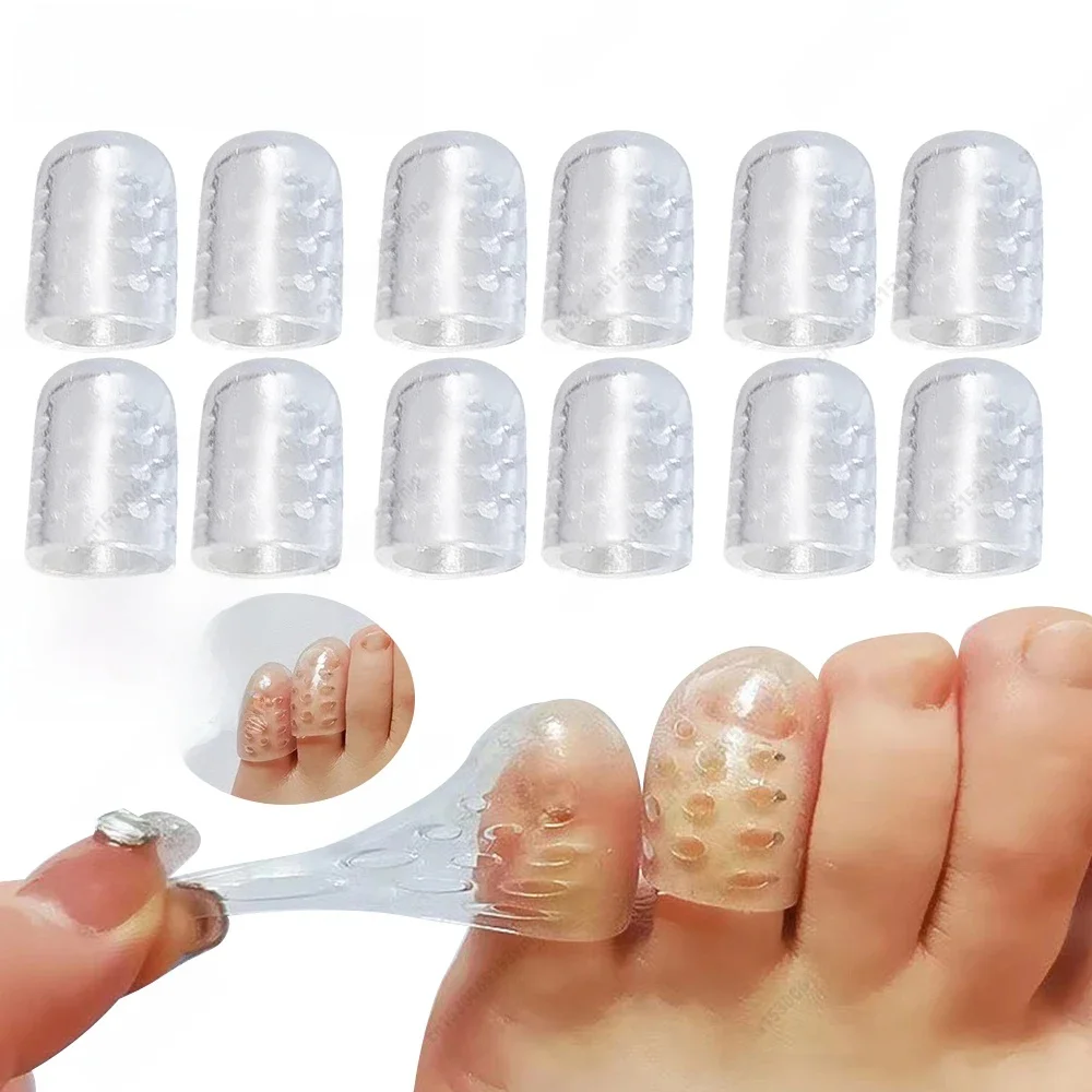 Protection des ongles des pieds, soulagement de la douleur, embouts en résine de silicone, protecteurs transparents, résistants à la sueur, résistants à l'usure, pour soins des pieds