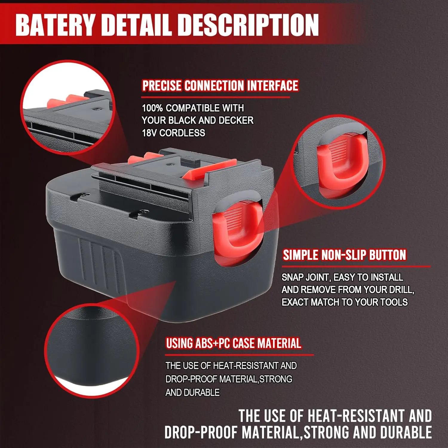 1/2/4 حزمة بطارية 4.8Ah بديلة لبطارية بلاك اند ديكر HPB14 المتوافقة مع بطارية أداة الطاقة B&D 14.4 فولت HPB14 FS140