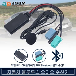 JSBM For Renault Megane Espace Kangoo Bluetooth-Compatible 5.0 Aux Cable Microphone Handsfree Mobile Phone Free Calling Adapter